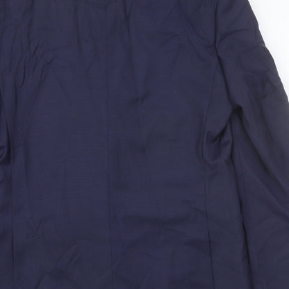 Autograph Mens Blue Wool Jacket Blazer Size 40 Regular