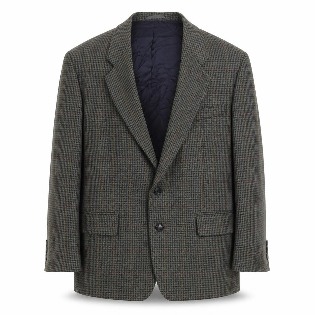 Preworn Mens Multicoloured Geometric Polyester Jacket Blazer Size 42 Regular
