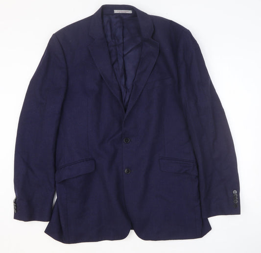 Alexandre Mens Blue Wool Jacket Suit Jacket Size 44 Regular