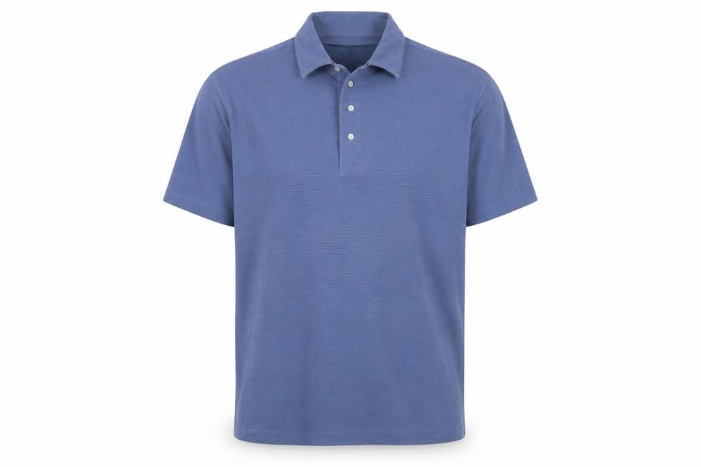 Fraser Mens Blue Cotton Polo Size M Collared Pullover