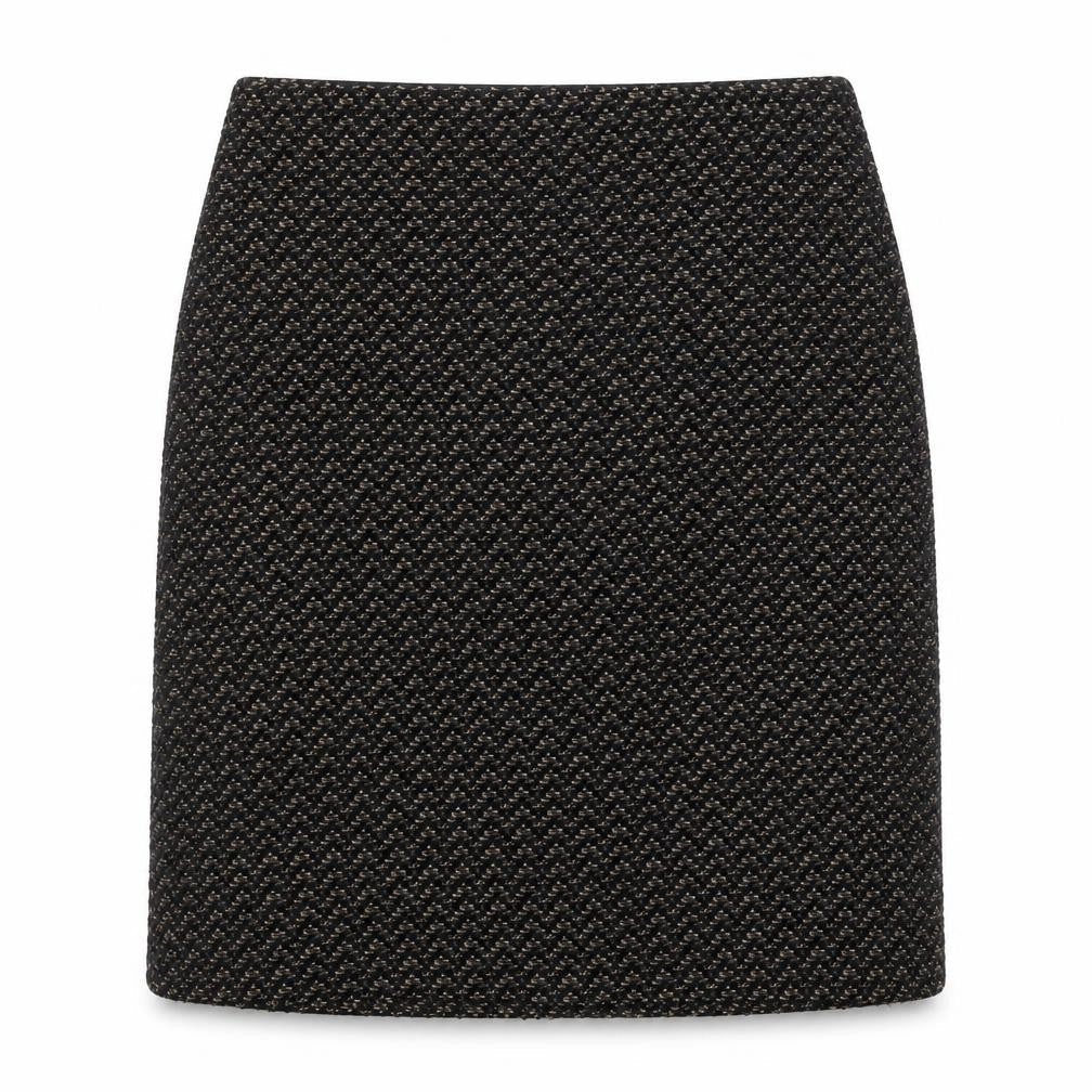 Marks & Spencer Womens Black Geometric Polyester Skort Skirt Size 6 Zip
