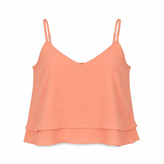 Miss Selfridge Womens Orange Polyester Camisole Tank Size 8 V-Neck - Cropped
