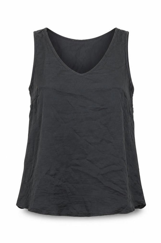 Atmosphere Womens Grey Polyester Basic Tank Size 10 V-Neck