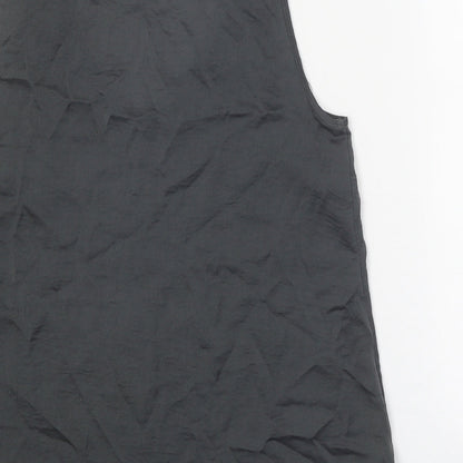 Atmosphere Womens Grey Polyester Basic Tank Size 10 V-Neck