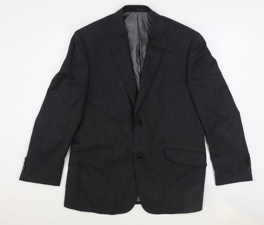 Greenwoods Mens Grey Wool Jacket Suit Jacket One Size Regular