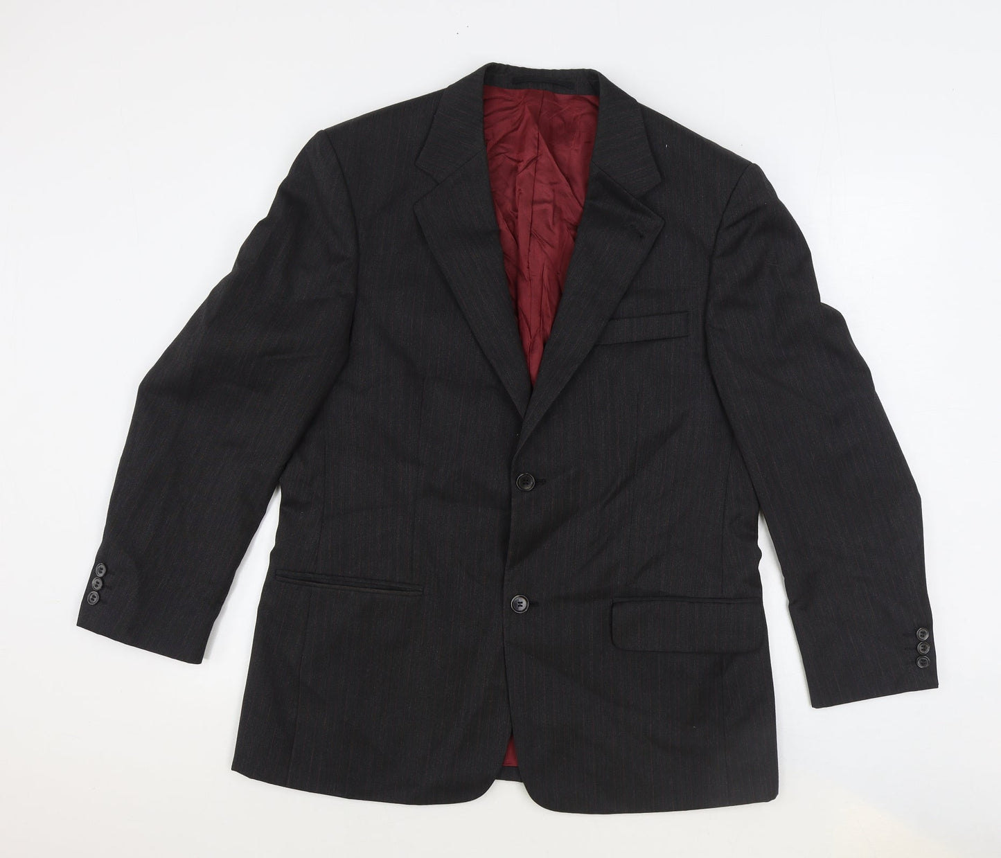 Brooke Taverner Mens Black Polyester Jacket Blazer Size 40 Regular