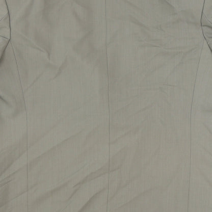 Preworn Mens Grey Polyester Jacket Blazer Size 46 Regular