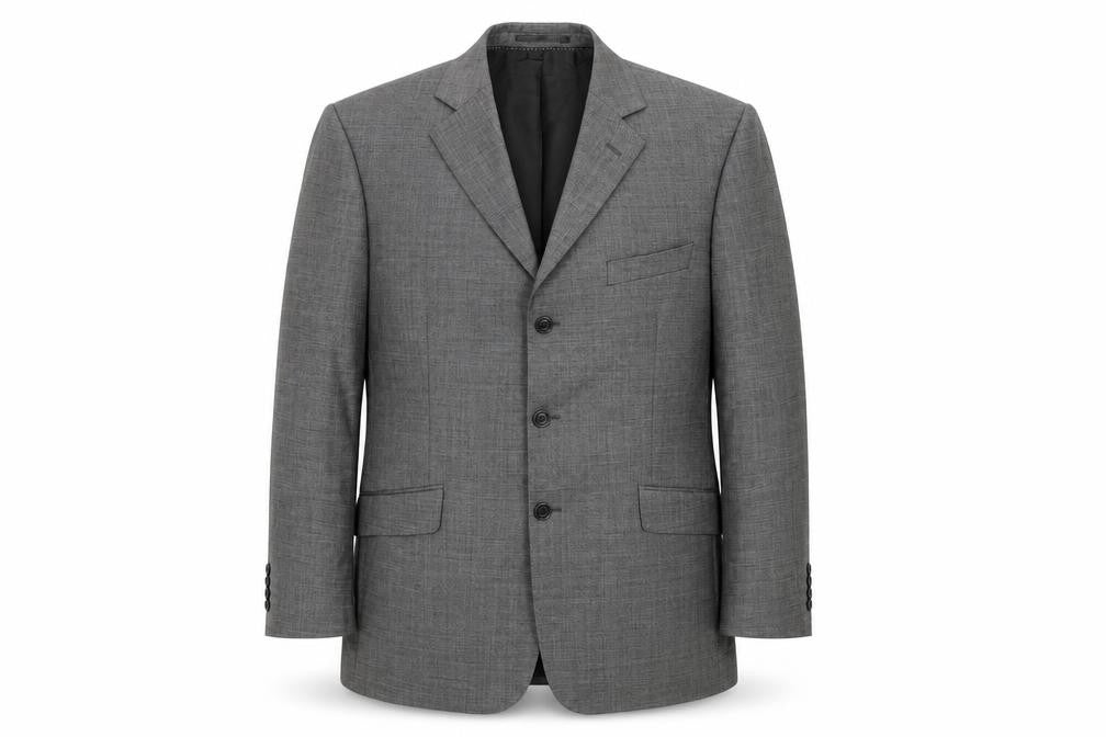 Savile Row Mens Grey Wool Jacket Suit Jacket Size 44 Regular