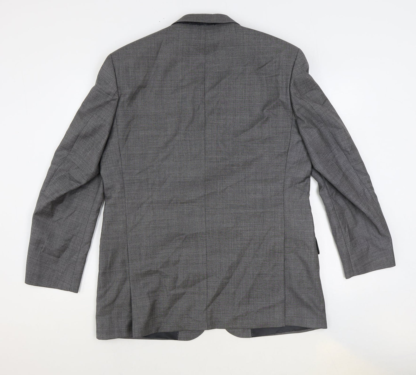 Savile Row Mens Grey Wool Jacket Suit Jacket Size 44 Regular