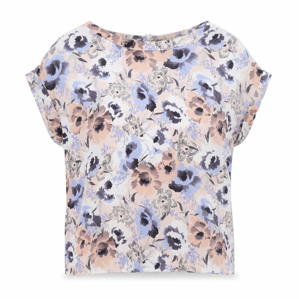 NEXT Womens Multicoloured Floral Viscose Basic Blouse Size 14 Boat Neck