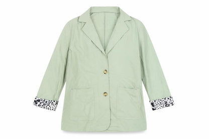 SHEIN Womens Green Jacket Blazer Size M Button