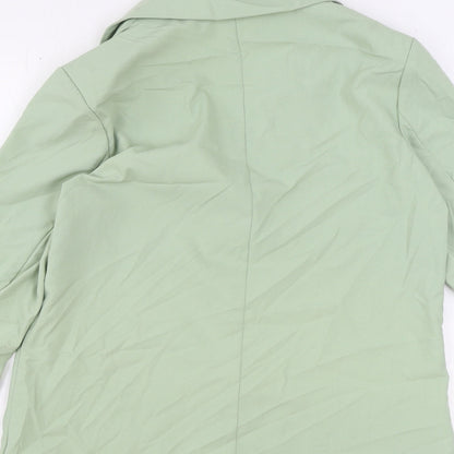 SHEIN Womens Green Jacket Blazer Size M Button