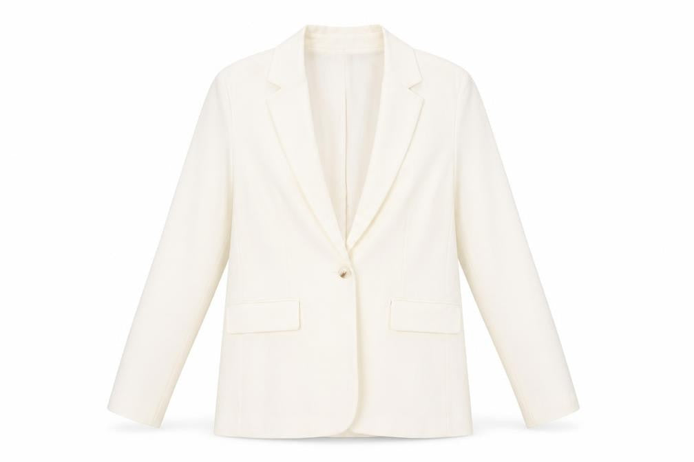 Stradivarius Womens Ivory Polyester Jacket Blazer Size XS