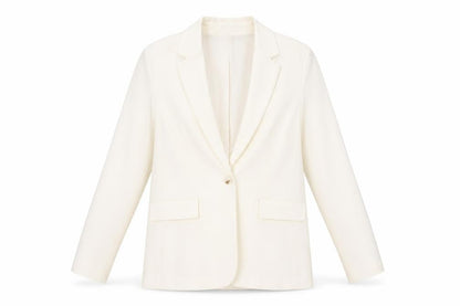 Stradivarius Womens Ivory Polyester Jacket Blazer Size XS