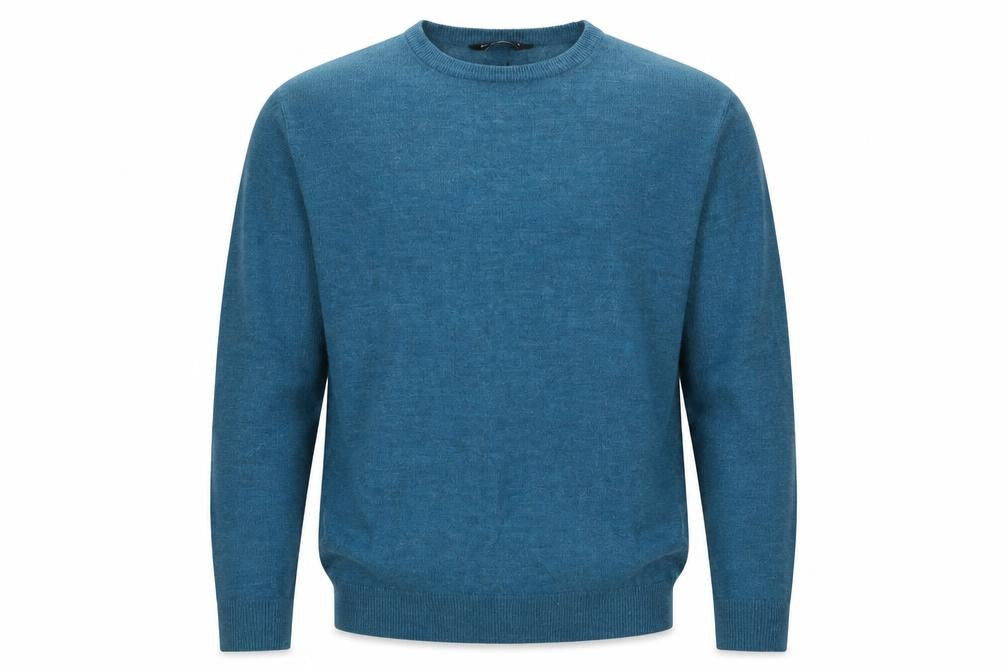 Cedarwood State Mens Blue Round Neck Acrylic Pullover Jumper Size S Long Sleeve