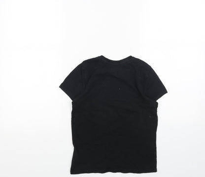 Preloved Fortnite Boys Black Cotton Basic T-Shirt Size XS Round Neck Pullover - Back