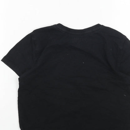 Preloved Fortnite Boys Black Cotton Basic T-Shirt Size XS Round Neck Pullover - Label