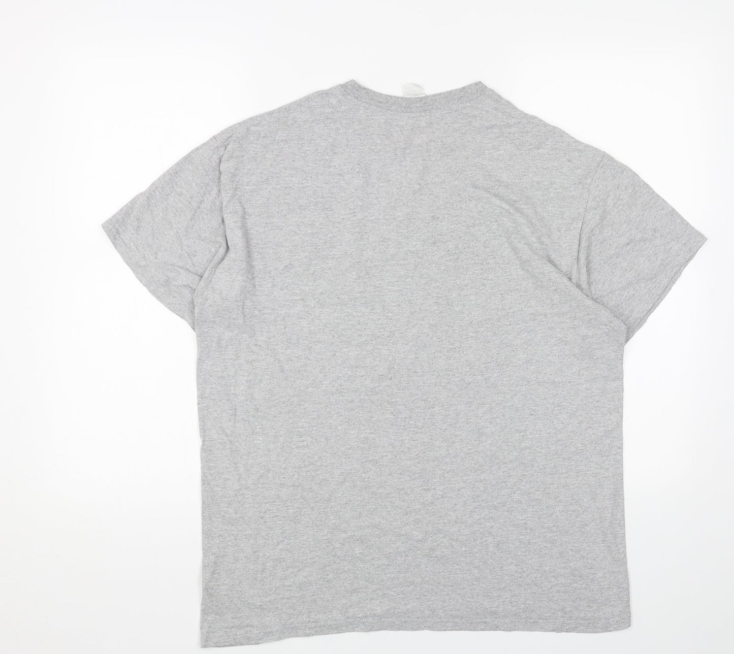 Gildan Womens Grey Cotton Basic T-Shirt Size L Scoop Neck - Nubiyan Twist