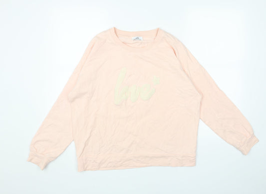 Wallis Womens Pink Viscose Pullover Sweatshirt Size M Pullover - Love