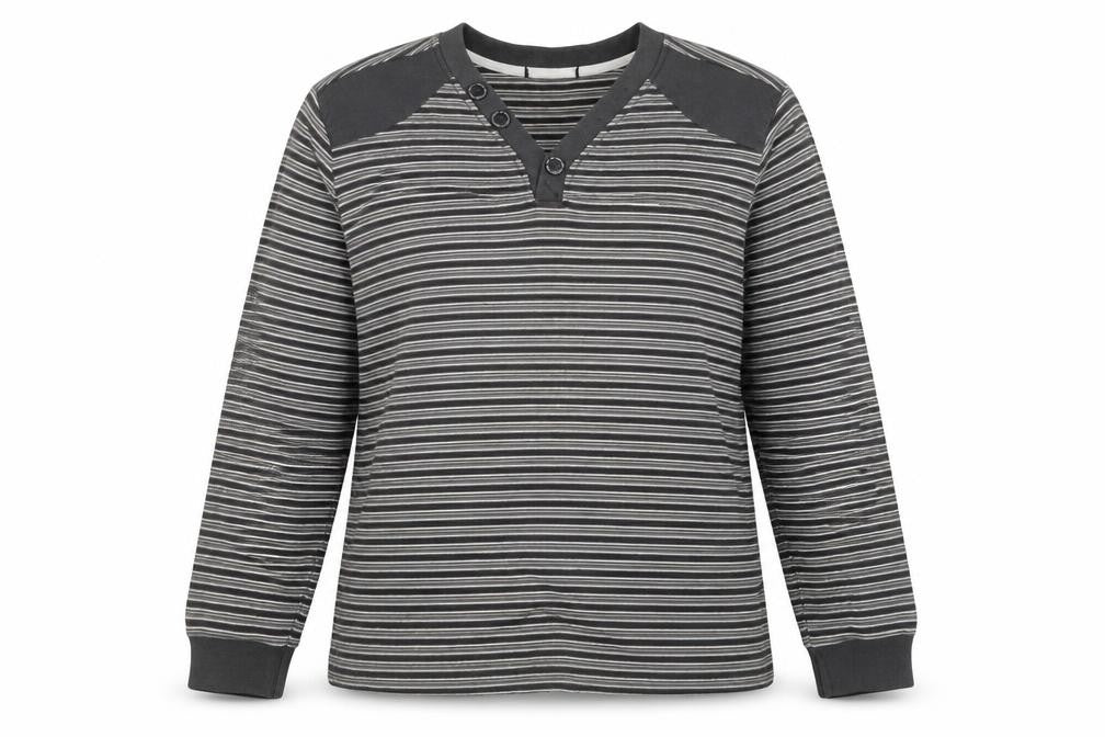 George Womens Grey Striped Cotton Pullover Sweatshirt Size XL Pullover