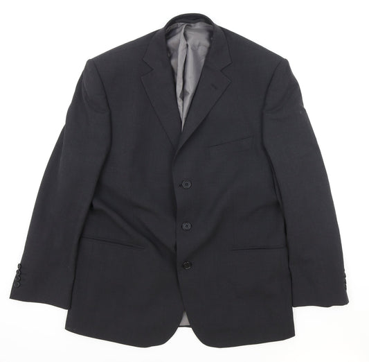 Marks and Spencer Mens Grey Polyester Jacket Suit Jacket Size 42 Regular