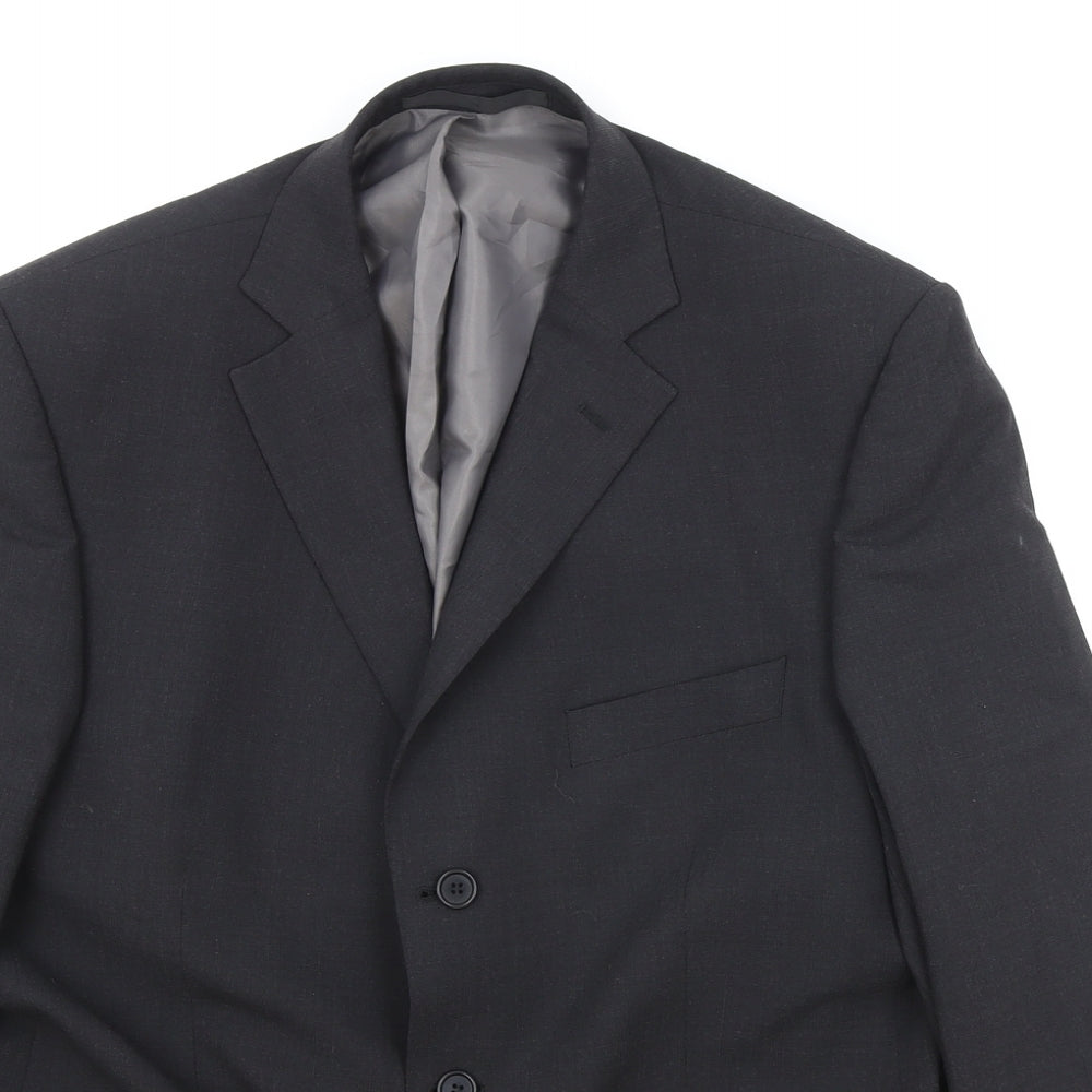 Marks and Spencer Mens Grey Polyester Jacket Suit Jacket Size 42 Regular