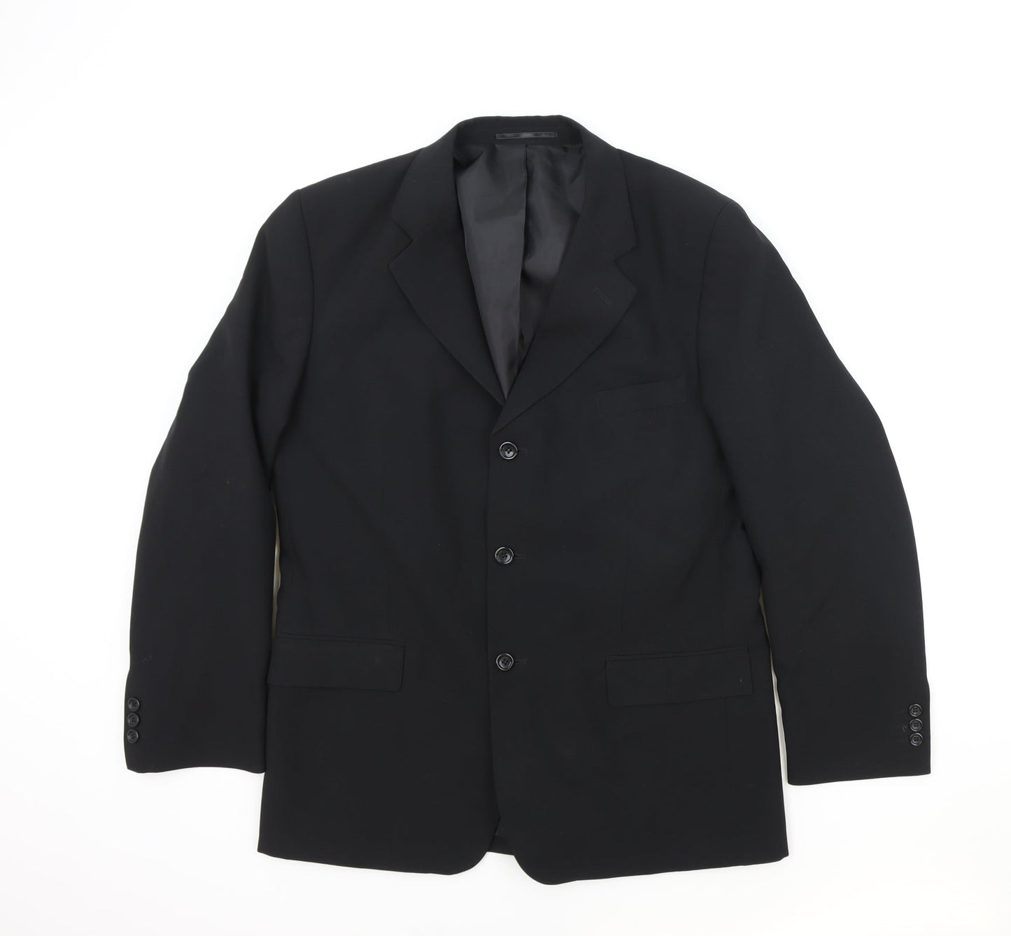 Lincroft Mens Black Polyester Jacket Suit Jacket Size 40 Regular