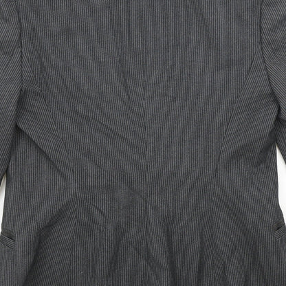Next Womens Grey Polyester Jacket Blazer Size 10