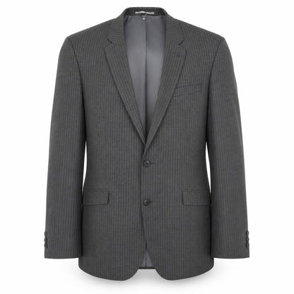 Next Mens Grey Striped Polyester Jacket Blazer Size 40 Regular