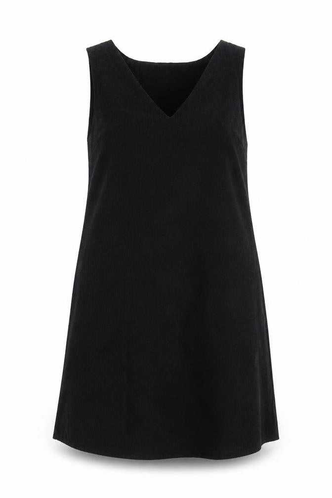 SheIn Womens Black Polyester Shift Size L V-Neck Pullover
