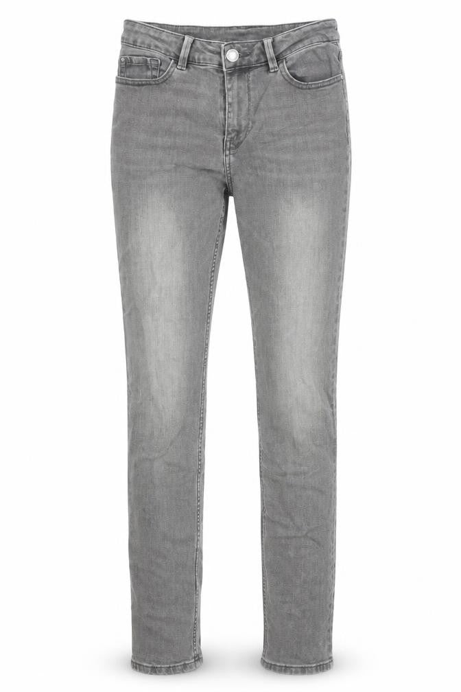 Marks & Spencer Womens Grey Cotton Skinny Jeans Size 8 Regular Zip