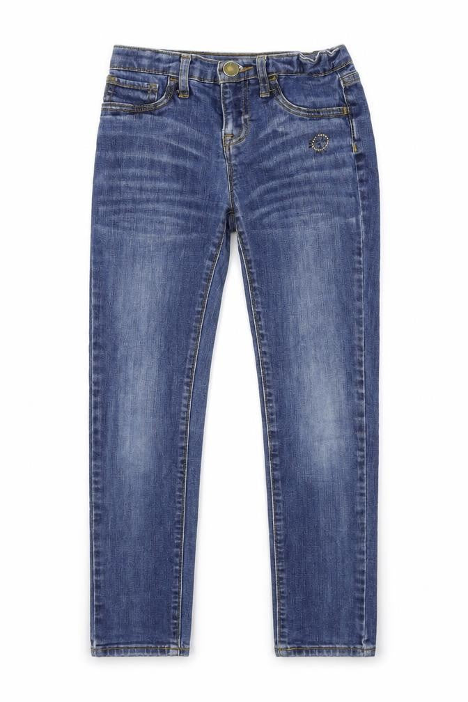 Gap Girls Blue Cotton Skinny Jeans Size 10 Years Regular Button