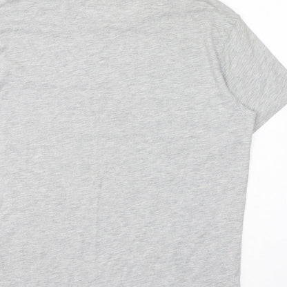 Debenhams Womens Grey Polyester Basic T-Shirt Size 12 Round Neck