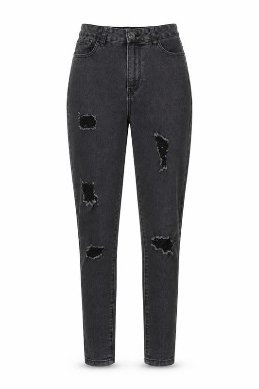Boohoo Womens Black Cotton Skinny Jeans Size 10 L27 in Regular Zip