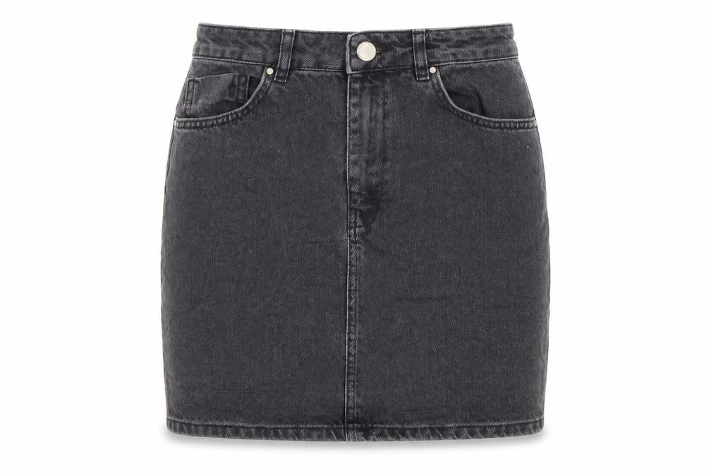 ASOS Womens Black Cotton Straight & Pencil Skirt Size 8 Zip