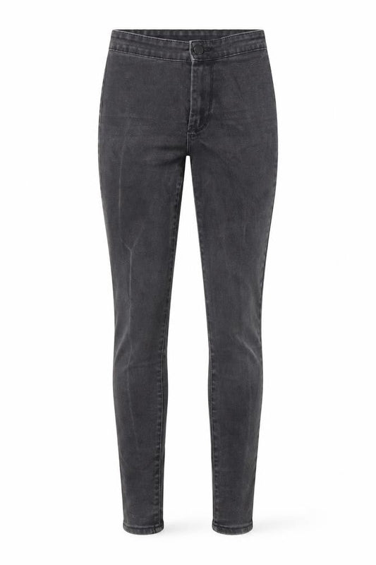 Denim & Co. Womens Grey Cotton Skinny Jeans Size 6 L26 in Regular Zip