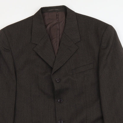 Ciro Citterio Mens Brown Wool Jacket Suit Jacket Size L Regular