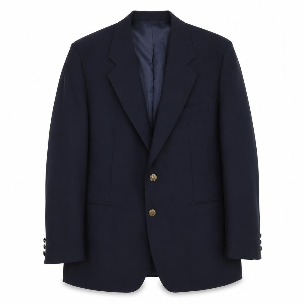 Fletcher Jones Mens Blue Polyester Jacket Suit Jacket Size L Regular