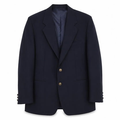 Fletcher Jones Mens Blue Polyester Jacket Suit Jacket Size L Regular