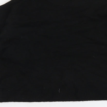 H&M Womens Black Round Neck Polka Dot Polyester Pullover Jumper Size S