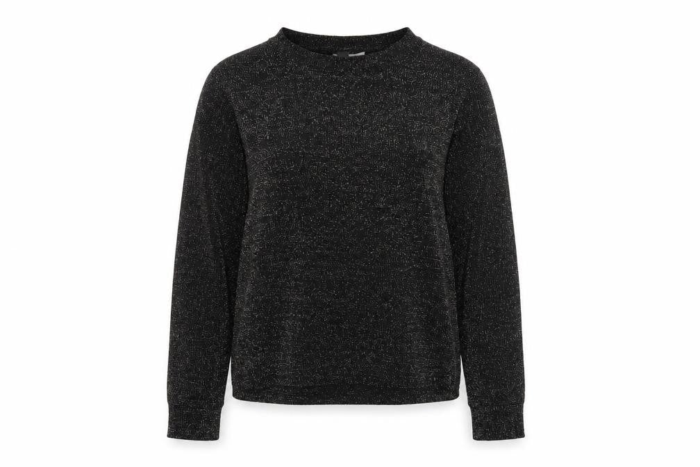 H&M Womens Black Scoop Neck Polyester Pullover Jumper Size XS