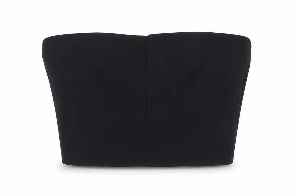 Topshop Womens Black Polyester Cropped Blouse Size 10 Off the Shoulder