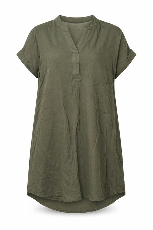 H&M Womens Green Viscose Shift Size 10 V-Neck Pullover