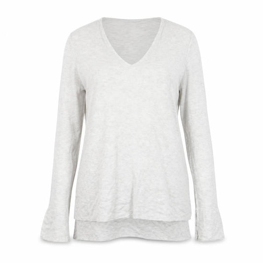 Zara Womens Grey V-Neck Viscose Pullover Jumper Size L