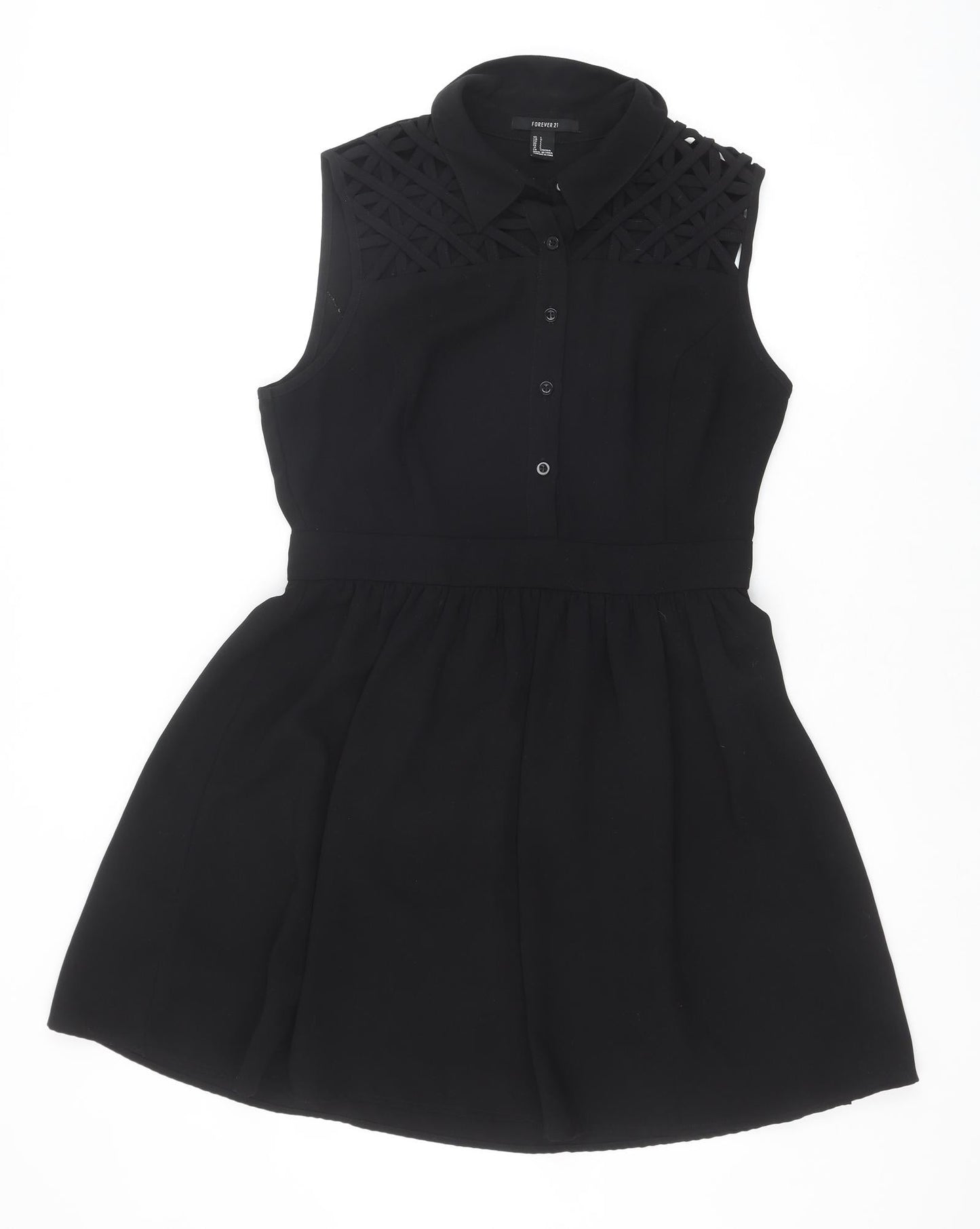 forever 21 black shirt dress Forever 21 | Dresses | Forever 2 Black Button Up Shirt Dress Size Small Nwt