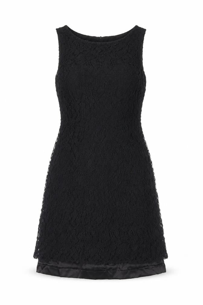JR&Co Womens Black Polyester Mini Size 12 Boat Neck Zip