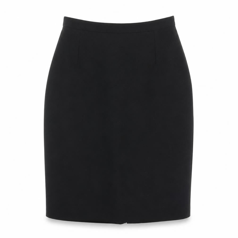 Marks & Spencer Womens Black Viscose Straight & Pencil Skirt Size 12 Zip