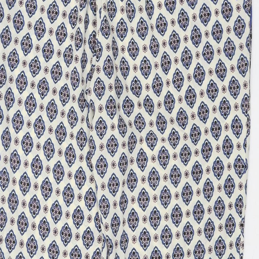 Individual Womens Beige Paisley Polyester Trousers Size 10 Regular