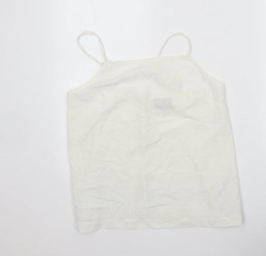 ASOS Womens White Polyester Camisole Tank Size 10 Square Neck