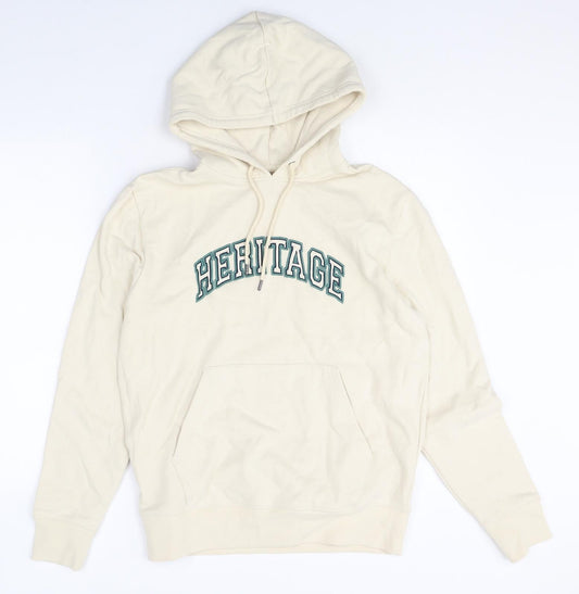 Marks and Spencer Womens Beige Cotton Pullover Hoodie Size S Pullover - Heritage